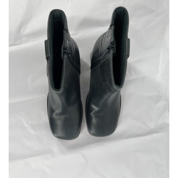 Free People Women's Naomi Ankle Heel Boot Leather Blue Size 8 Block Heel - Picture 9 of 10